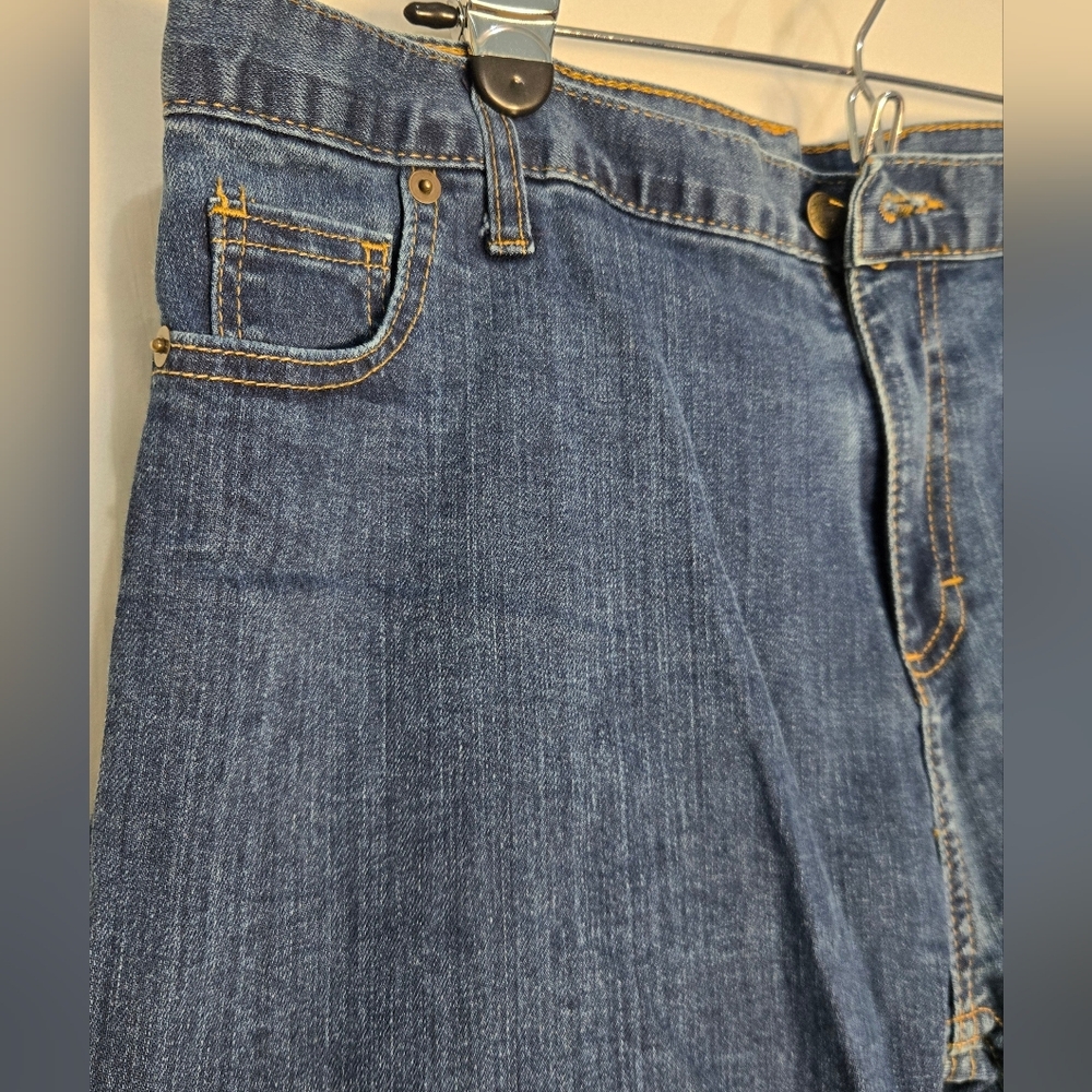 Dearborn Denim Women's Dark Wash High Rise Straight Leg Jeans 36x27 USA Made